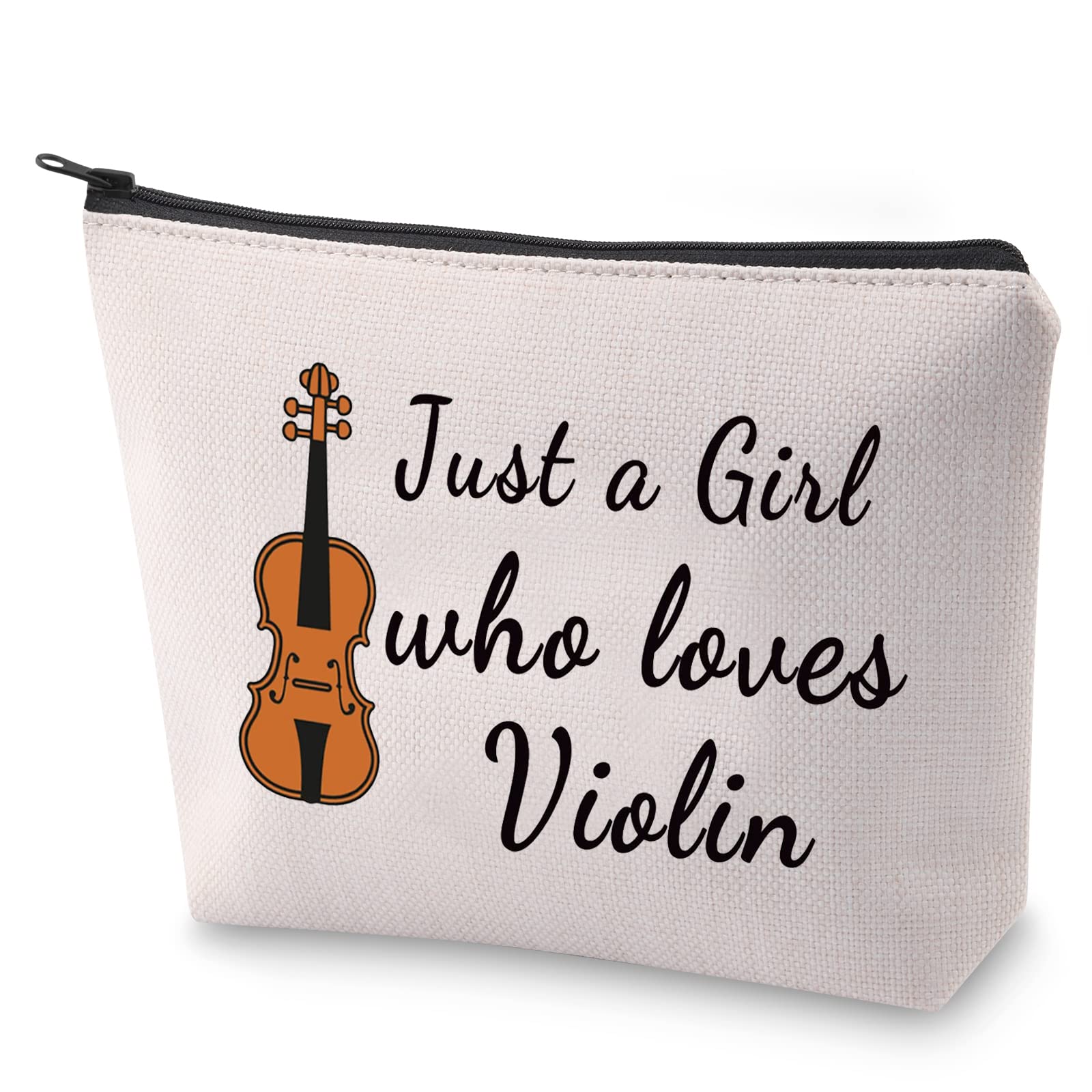 Blupark Violinist Gift Violin Player Cosmetic Bag Just A Girl Who Loves Violin Gift For Musician (Girl Who Loves Violin)